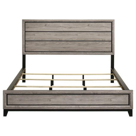  Coaster Furniture Valen 215911KW Wood California King Panel Bed - Light Taupe IMAGE 2