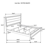  Coaster Furniture Valen 215911KW Wood California King Panel Bed - Light Taupe IMAGE 9