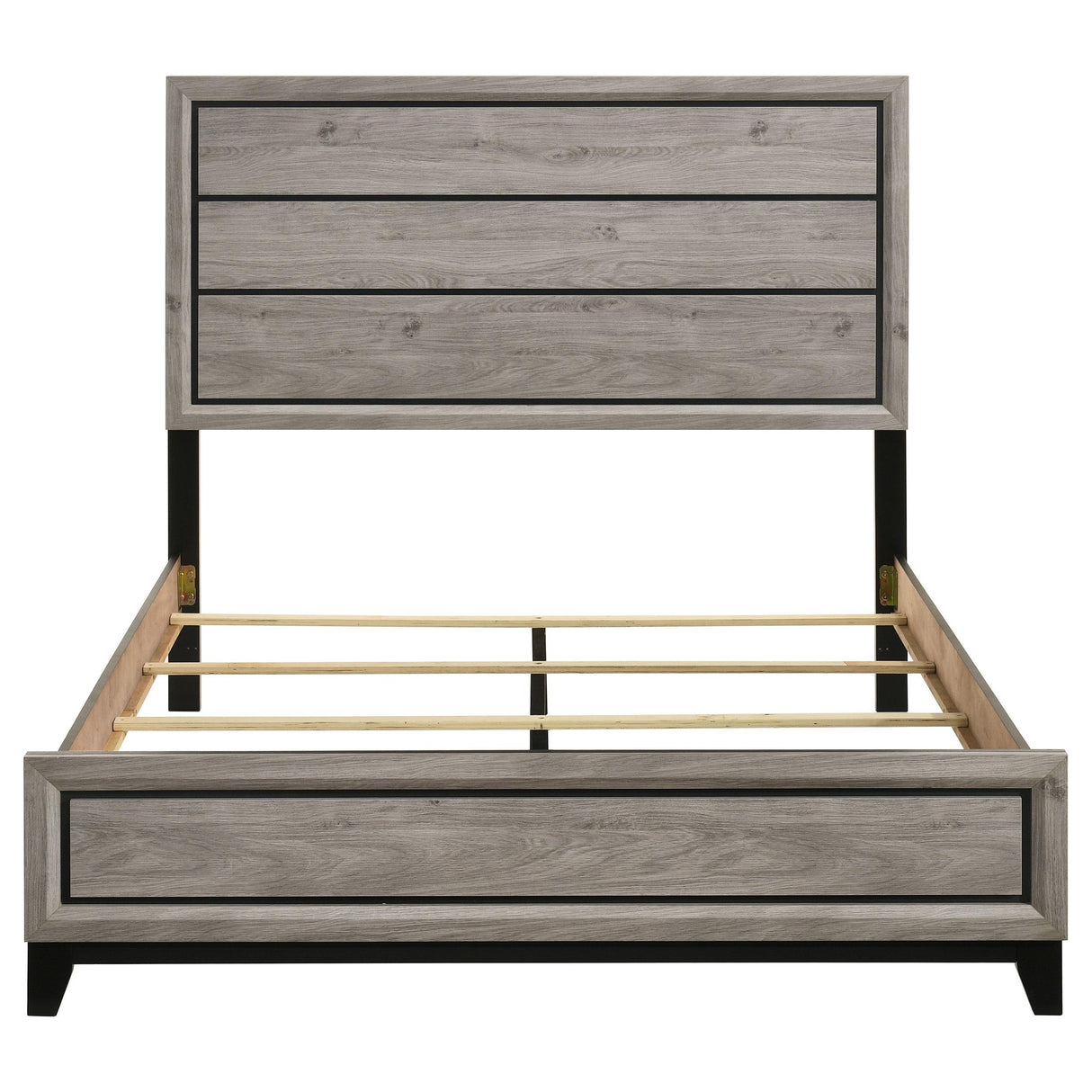  Coaster Furniture Valen 215911Q Wood Queen Panel Bed - Light Taupe IMAGE 2