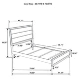  Coaster Furniture Valen 215911T Wood Twin Panel Bed - Light Taupe IMAGE 10