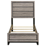  Coaster Furniture Valen 215911T Wood Twin Panel Bed - Light Taupe IMAGE 2