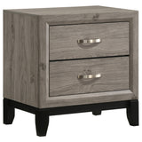  Coaster Furniture Valen 215912 2-drawer Nightstand Bedside Table - Light Taupe IMAGE 1