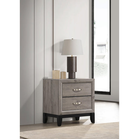  Coaster Furniture Valen 215912 2-drawer Nightstand Bedside Table - Light Taupe IMAGE 2