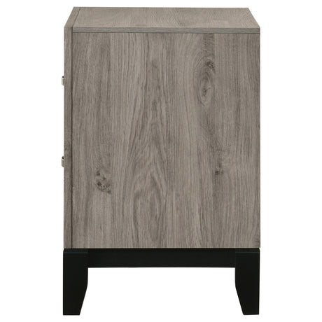  Coaster Furniture Valen 215912 2-drawer Nightstand Bedside Table - Light Taupe IMAGE 3
