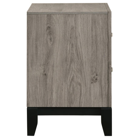  Coaster Furniture Valen 215912 2-drawer Nightstand Bedside Table - Light Taupe IMAGE 4