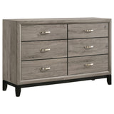  Coaster Furniture Valen 215913 6-drawer Bedroom Dresser Cabinet - Light Taupe IMAGE 1
