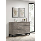  Coaster Furniture Valen 215913 6-drawer Bedroom Dresser Cabinet - Light Taupe IMAGE 2