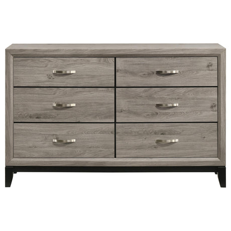  Coaster Furniture Valen 215913 6-drawer Bedroom Dresser Cabinet - Light Taupe IMAGE 7
