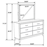  Coaster Furniture Valen 215913M 6-drawer Bedroom Dresser and Mirror - Light Taupe IMAGE 12
