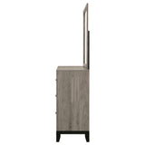  Coaster Furniture Valen 215913M 6-drawer Bedroom Dresser and Mirror - Light Taupe IMAGE 2