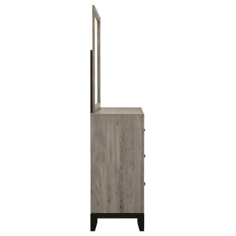  Coaster Furniture Valen 215913M 6-drawer Bedroom Dresser and Mirror - Light Taupe IMAGE 3
