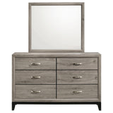  Coaster Furniture Valen 215913M 6-drawer Bedroom Dresser and Mirror - Light Taupe IMAGE 9