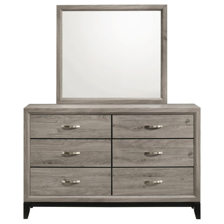  Coaster Furniture Valen 215913M 6-drawer Bedroom Dresser and Mirror - Light Taupe IMAGE 9