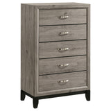  Coaster Furniture Valen 215915 5-drawer Bedroom Chest - Light Taupe IMAGE 1