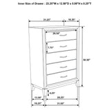  Coaster Furniture Valen 215915 5-drawer Bedroom Chest - Light Taupe IMAGE 12