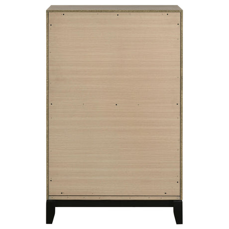  Coaster Furniture Valen 215915 5-drawer Bedroom Chest - Light Taupe IMAGE 7