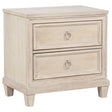  Coaster Furniture Pembroke 215922 2-drawer Nightstand Bedside Table - Washed Oak IMAGE 1