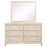 Coaster Furniture Pembroke 215923M 6-drawer Bedroom Dresser with Mirror - Washed Oak IMAGE 10