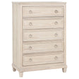  Coaster Furniture Pembroke 215925 5-drawer Chest - Washed Oak IMAGE 1
