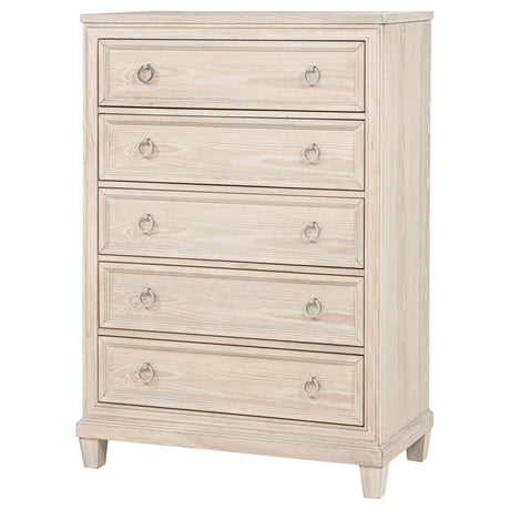  Coaster Furniture Pembroke 215925 5-drawer Chest - Washed Oak IMAGE 12