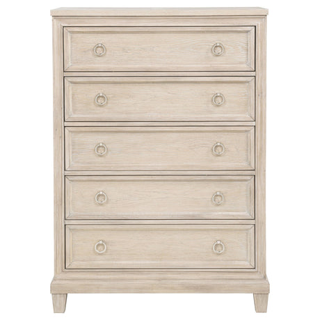  Coaster Furniture Pembroke 215925 5-drawer Chest - Washed Oak IMAGE 9