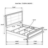  Coaster Furniture Atlas 215971KW 63-inch California King Upholstered Panel Bed - Grey/Dark Oak IMAGE 11