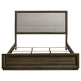  Coaster Furniture Atlas 215971KW 63-inch California King Upholstered Panel Bed - Grey/Dark Oak IMAGE 7
