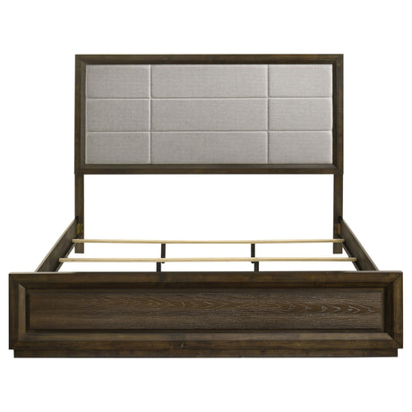  Coaster Furniture Atlas 215971KW 63-inch California King Upholstered Panel Bed - Grey/Dark Oak IMAGE 7