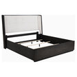  Coaster Furniture Leandro 222491KW 55-inch California King Wingback Bed - Burnished Black IMAGE 1