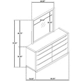  Coaster Furniture Leandro 222493M 8-drawer Bedroom Dresser with Mirror - Burnished Black IMAGE 12