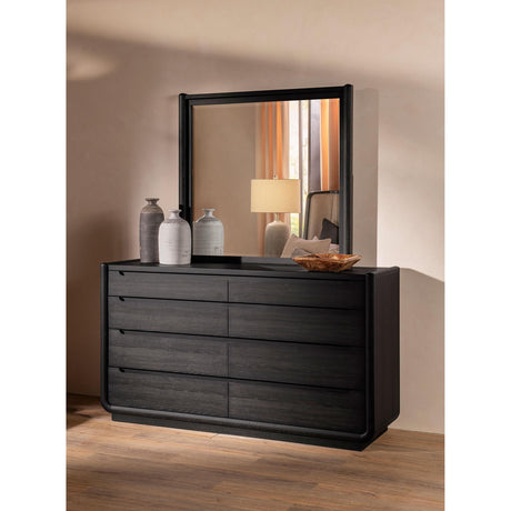  Coaster Furniture Leandro 222493M 8-drawer Bedroom Dresser with Mirror - Burnished Black IMAGE 2