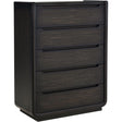  Coaster Furniture Leandro 222495 5-drawer Bedroom Chest - Burnished Black IMAGE 1