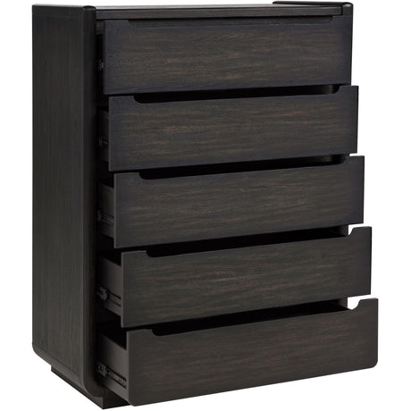  Coaster Furniture Leandro 222495 5-drawer Bedroom Chest - Burnished Black IMAGE 10