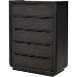  Coaster Furniture Leandro 222495 5-drawer Bedroom Chest - Burnished Black IMAGE 4