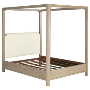  Coaster Furniture Solano 222520KW 85-inch California King Canopy Bed - Weathered Mango IMAGE 1