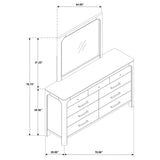  Coaster Furniture Solano 222523M 9-drawer Bedroom Dresser with Mirror - Weathered Mango IMAGE 14