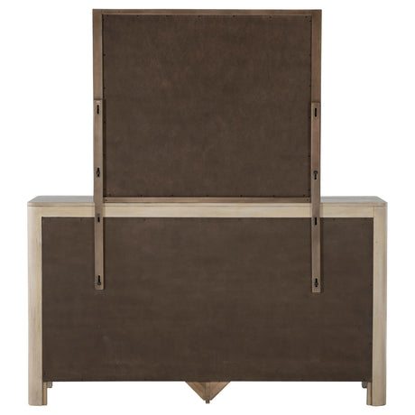  Coaster Furniture Solano 222523M 9-drawer Bedroom Dresser with Mirror - Weathered Mango IMAGE 4