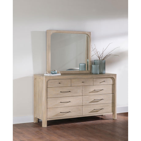  Coaster Furniture Solano 222523M 9-drawer Bedroom Dresser with Mirror - Weathered Mango IMAGE 5
