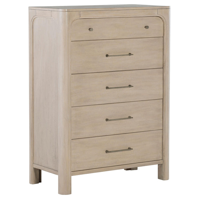  Coaster Furniture Solano 222525 5-drawer Bedroom Chest - Weathered Mango IMAGE 1