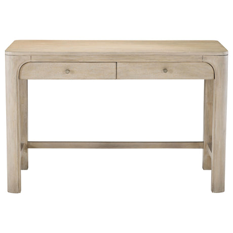  Coaster Furniture Solano 222527 2-drawer Makeup Table Vanity Desk - Weathered Mango IMAGE 7