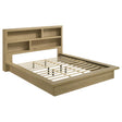  Coaster Furniture Hendricks 222650KE Eastern King Bookcase Headboard Platform Bed - Light Oak IMAGE 1