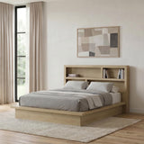  Coaster Furniture Hendricks 222650KE Eastern King Bookcase Headboard Platform Bed - Light Oak IMAGE 8
