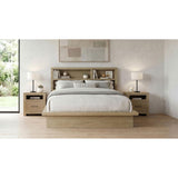  Coaster Furniture Hendricks 222650KE Eastern King Bookcase Headboard Platform Bed - Light Oak IMAGE 9