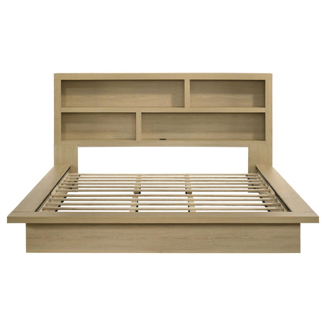  Coaster Furniture Hendricks 222650KW California King Bookcase Headboard Platform Bed - Light Oak IMAGE 2
