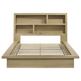  Coaster Furniture Hendricks 222650Q Queen Bookcase Headboard Platform Bed - Light Oak IMAGE 2
