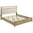  Coaster Furniture Hendricks 222651KW California King Panel Headboard Platform Bed - Light Oak IMAGE 1