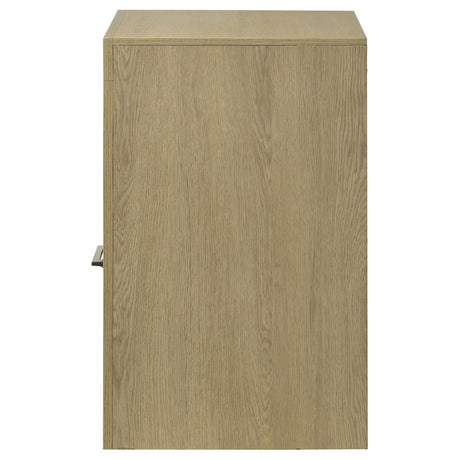  Coaster Furniture Hendricks 222652 1-drawer Nightstand Bedside Table with Cubby - Light Oak IMAGE 2