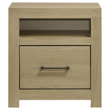  Coaster Furniture Hendricks 222652 1-drawer Nightstand Bedside Table with Cubby - Light Oak IMAGE 6