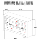  Coaster Furniture Hendricks 222653 6-drawer Bedroom Dresser Storage Cabinet - Light Oak IMAGE 10