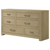  Coaster Furniture Hendricks 222653 6-drawer Bedroom Dresser Storage Cabinet - Light Oak IMAGE 7